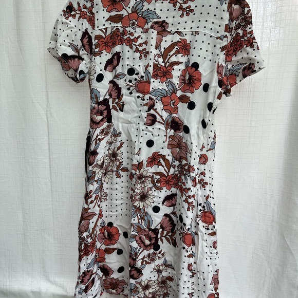 Anthropologie Floral Midi Dress with Black Trim - Picture 4 of 5